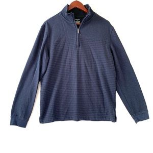 Men’s Medium Van-Heusen Quarter Zip Blue Sweater